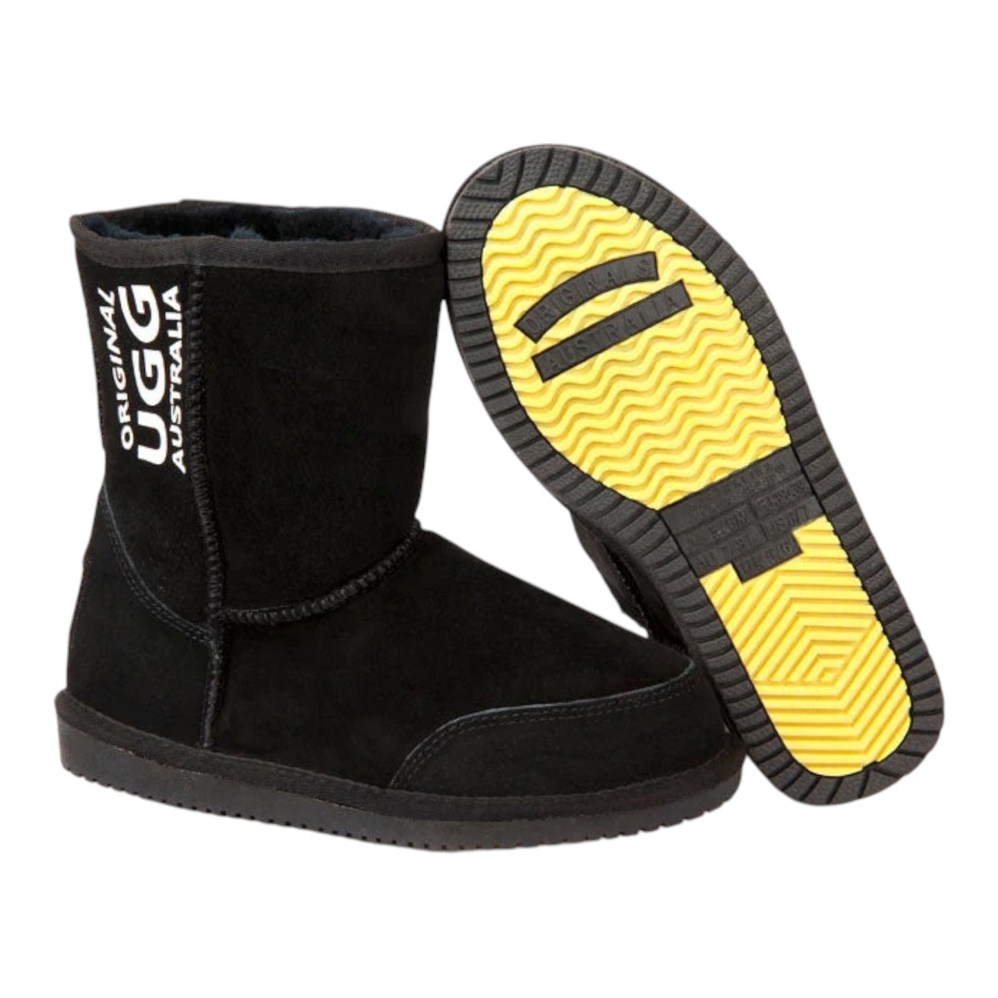 Original UGG Australia Mid Plain Black Print Boots