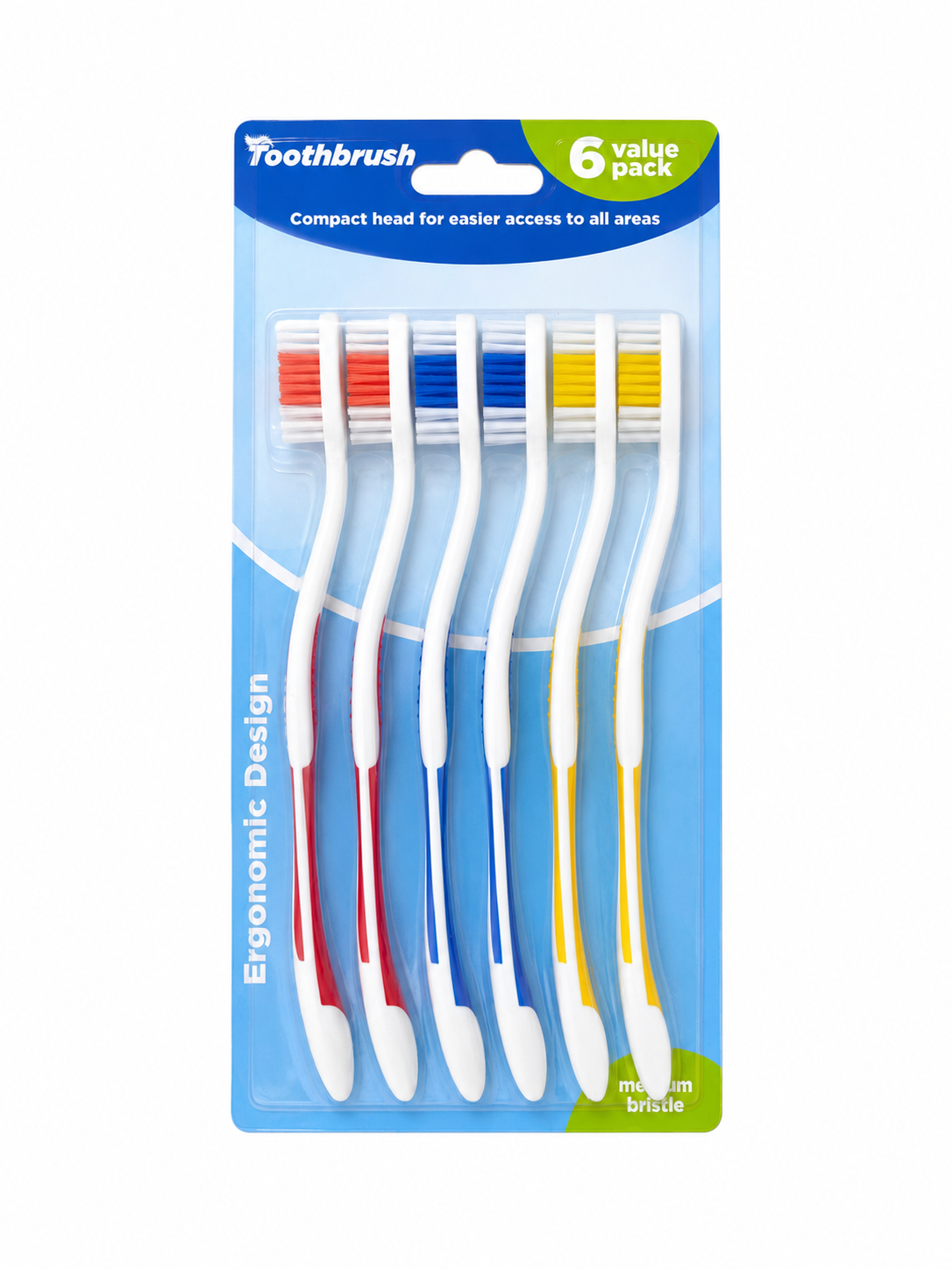 Adult Toothbrush 6 Pack Soft Bristle