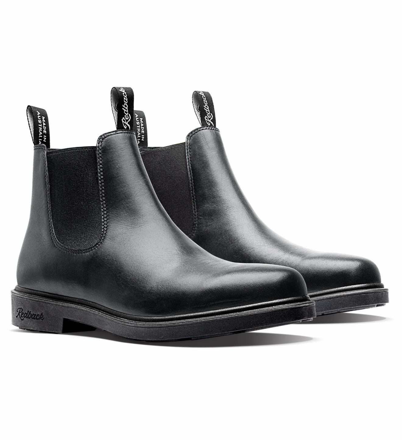 Redback Muster Leather Dress Boot RMBG Black