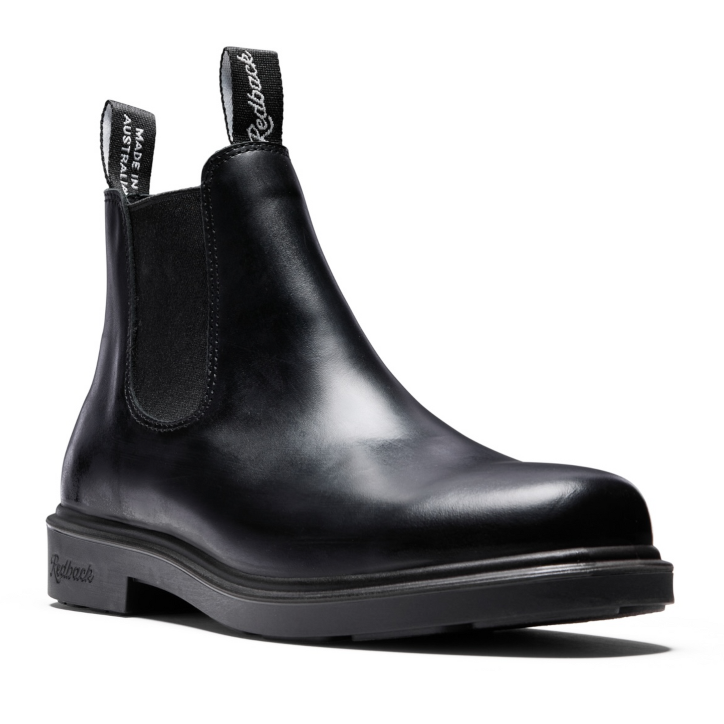 Redback Muster Leather Dress Boot RMBG Black
