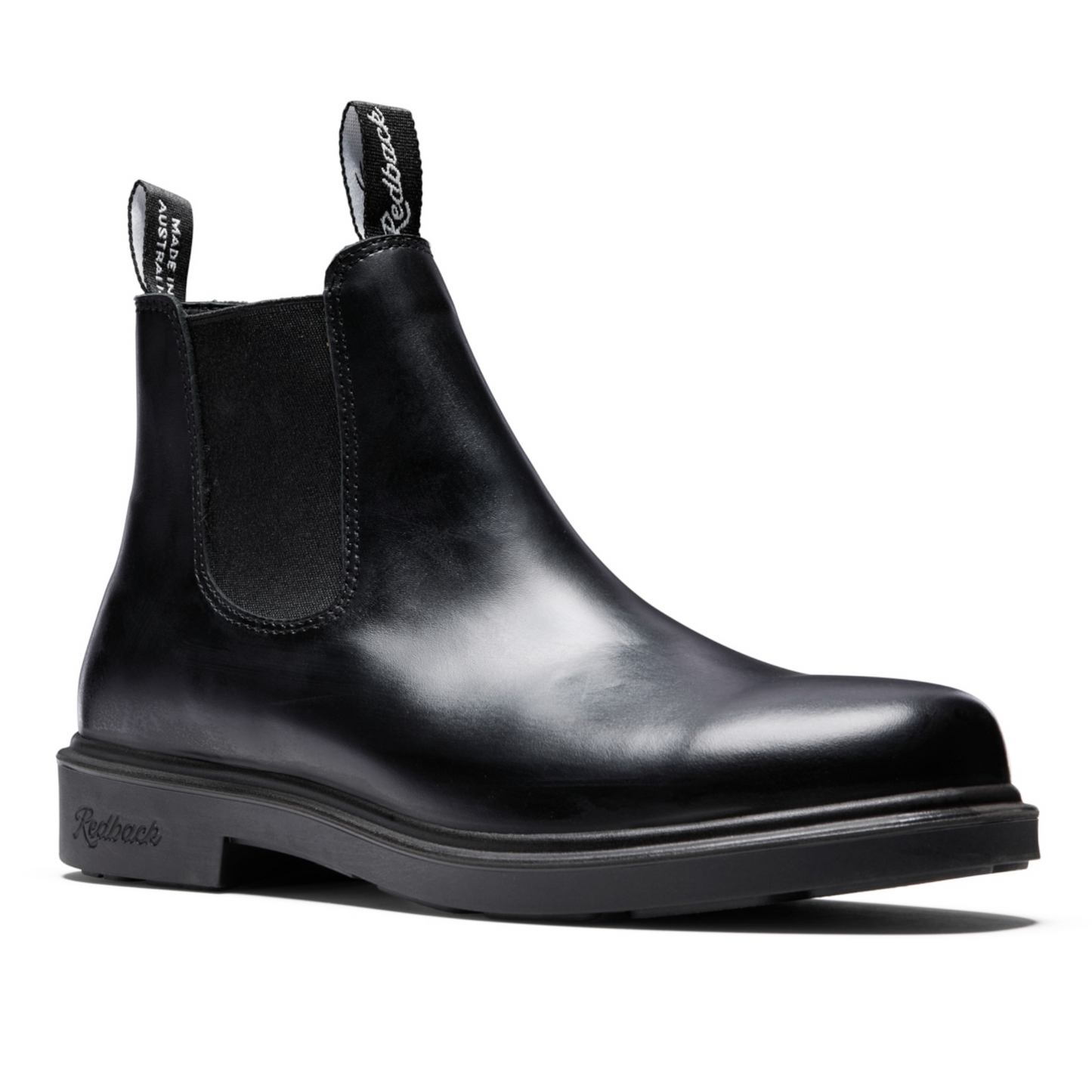 Redback Muster Leather Dress Boot RMBG Black