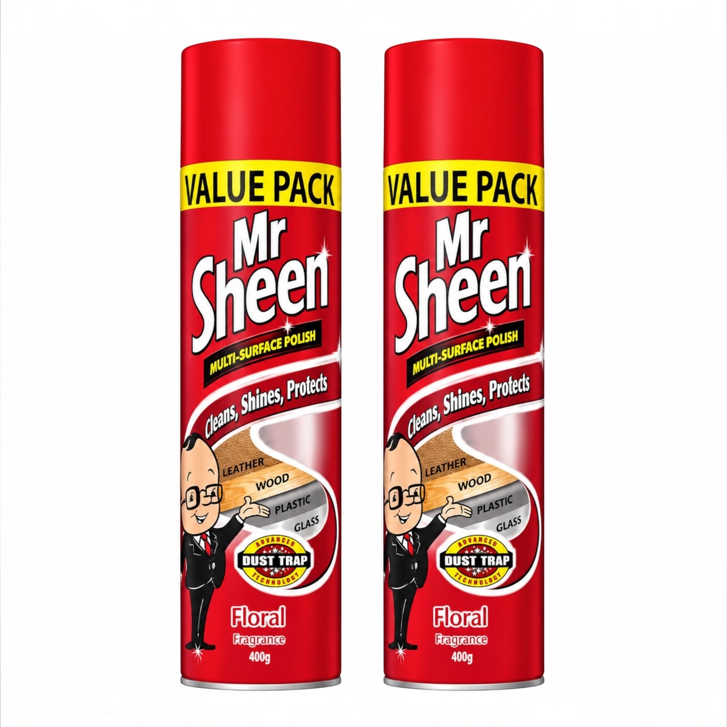 2 Pack Mr Sheen Multi-Surface Polish Spray Floral 400g