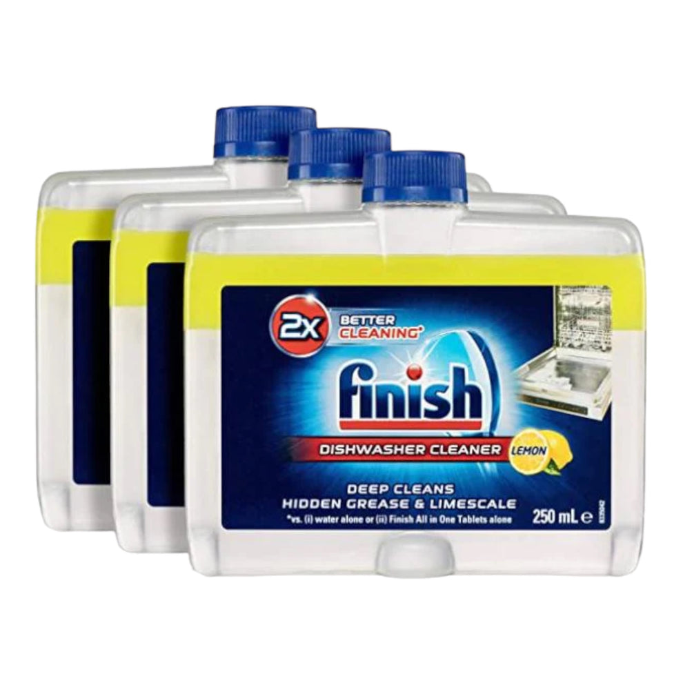 3 Pack Finish Dishwasher Deep Cleaner Lemon Liquid 250ml – Brands ...