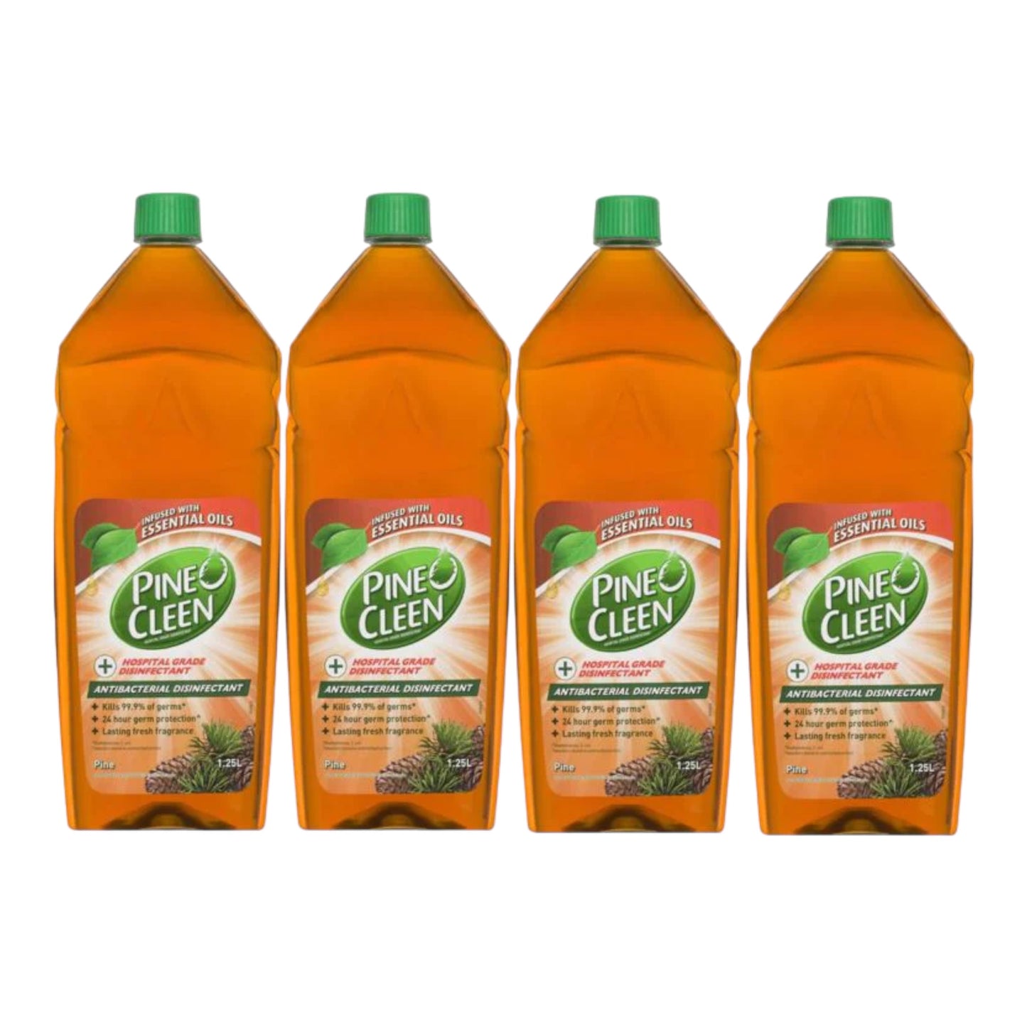 4 Pack Pine O Cleen Disinfectant Pine 1.25l