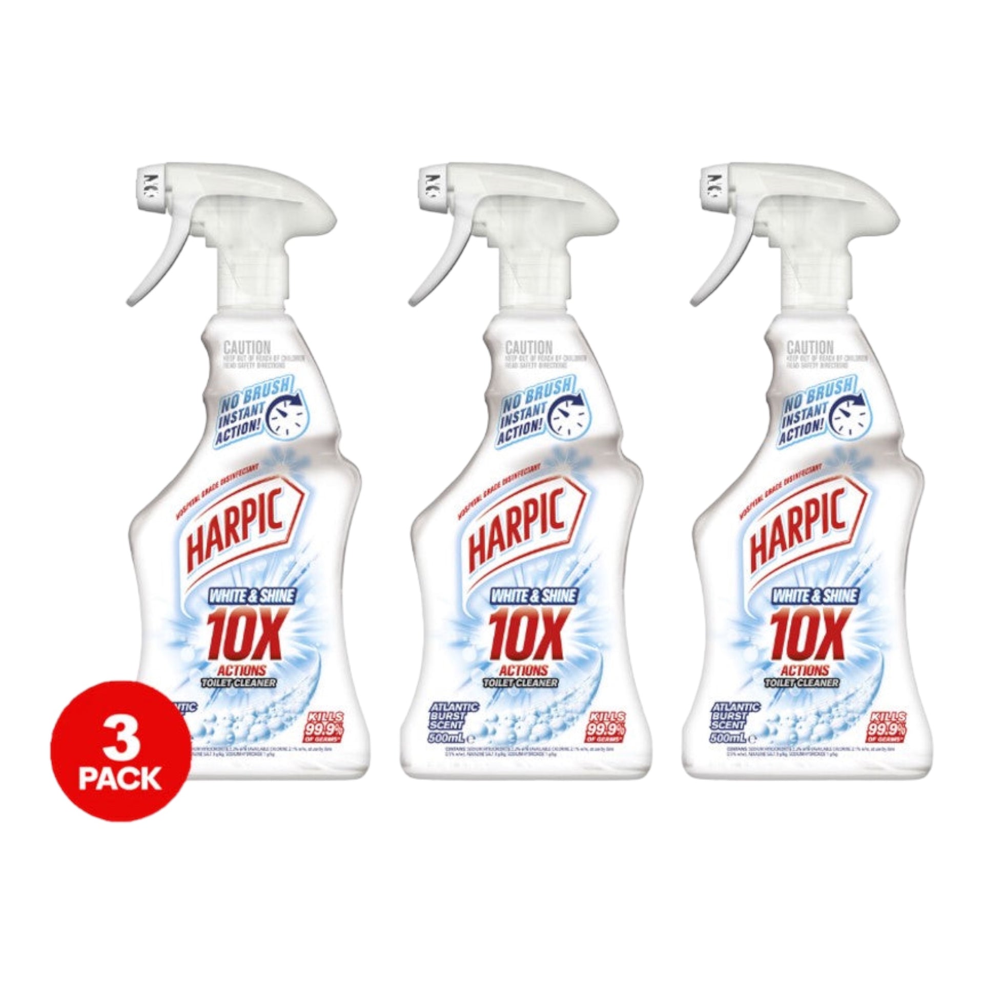 3 Pack Harpic White & Shine 10X Toilet Cleaner