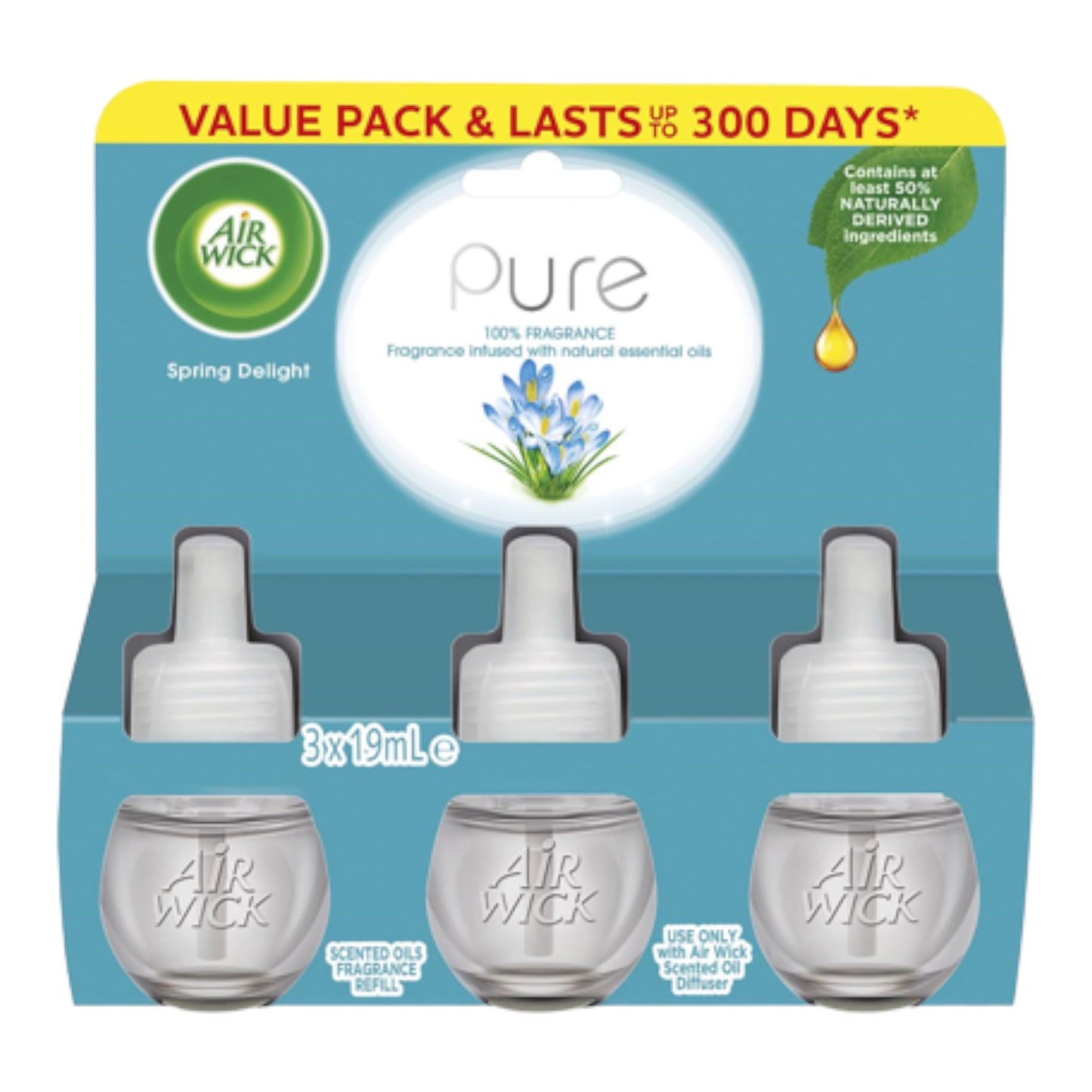 Air Wick Pure Electric Diffuser Spring Delight Triple Refill 19ml 3 Pack