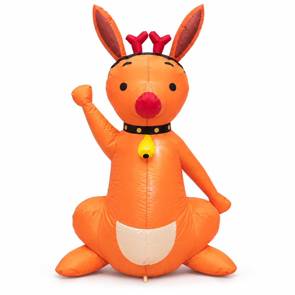 Inflatable Christmas Kangaroo with Reindeer Antlers 1.2M