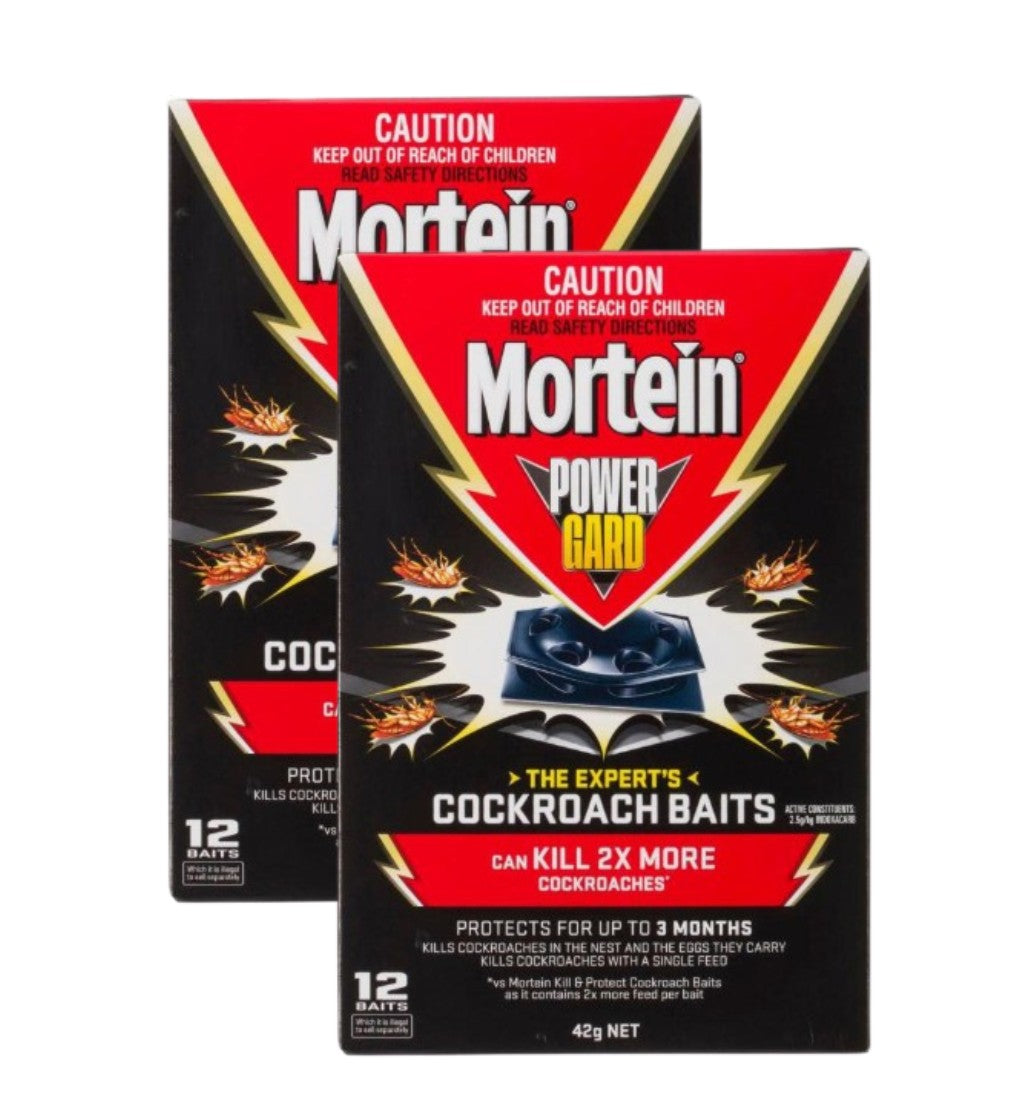 2pk Mortein Powergard Cockroach Baits 12 pack