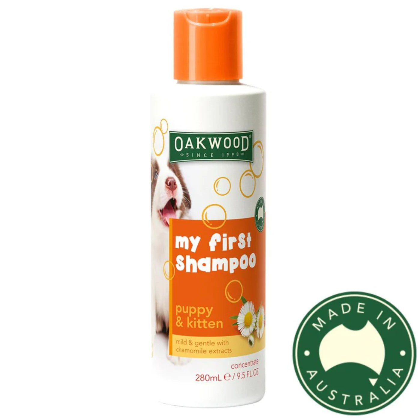 Oakwood My First Shampoo Puppy & Kitten Mild & Gentle with Chamomile Extracts 280ml