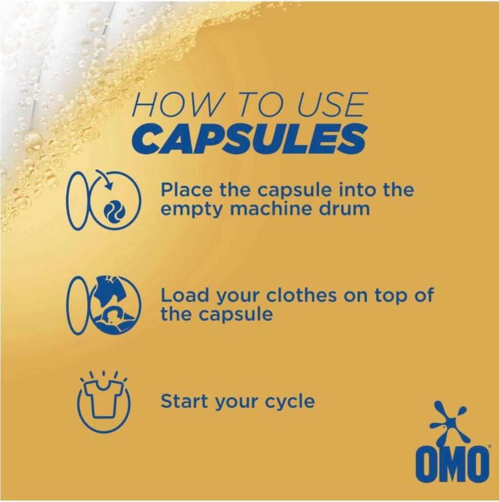 OMO Ultimate Laundry Liquid Capsules Detergent 50 pack