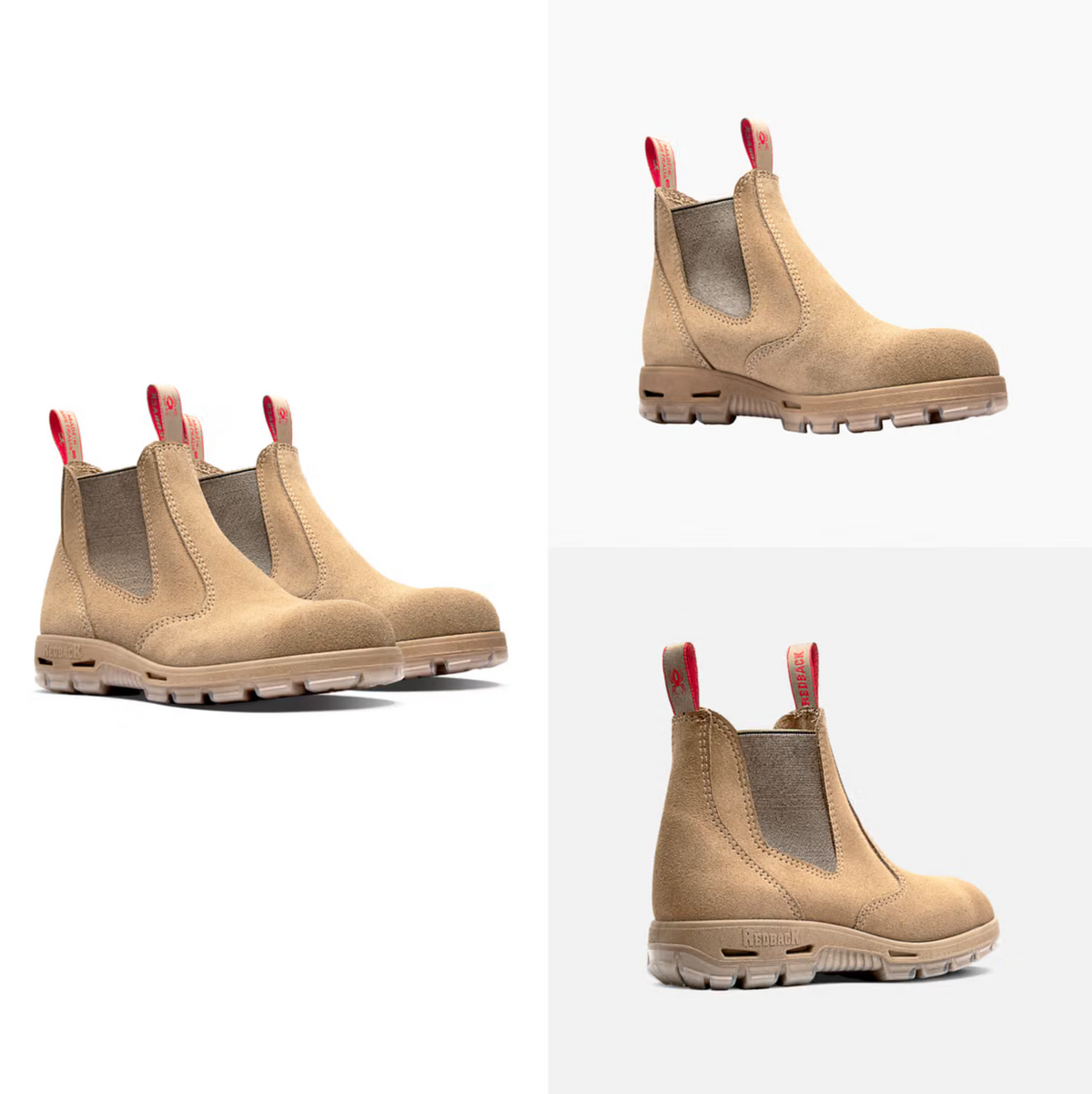 Redback UBSA Elastic Sided Soft Toe Boot Sand
