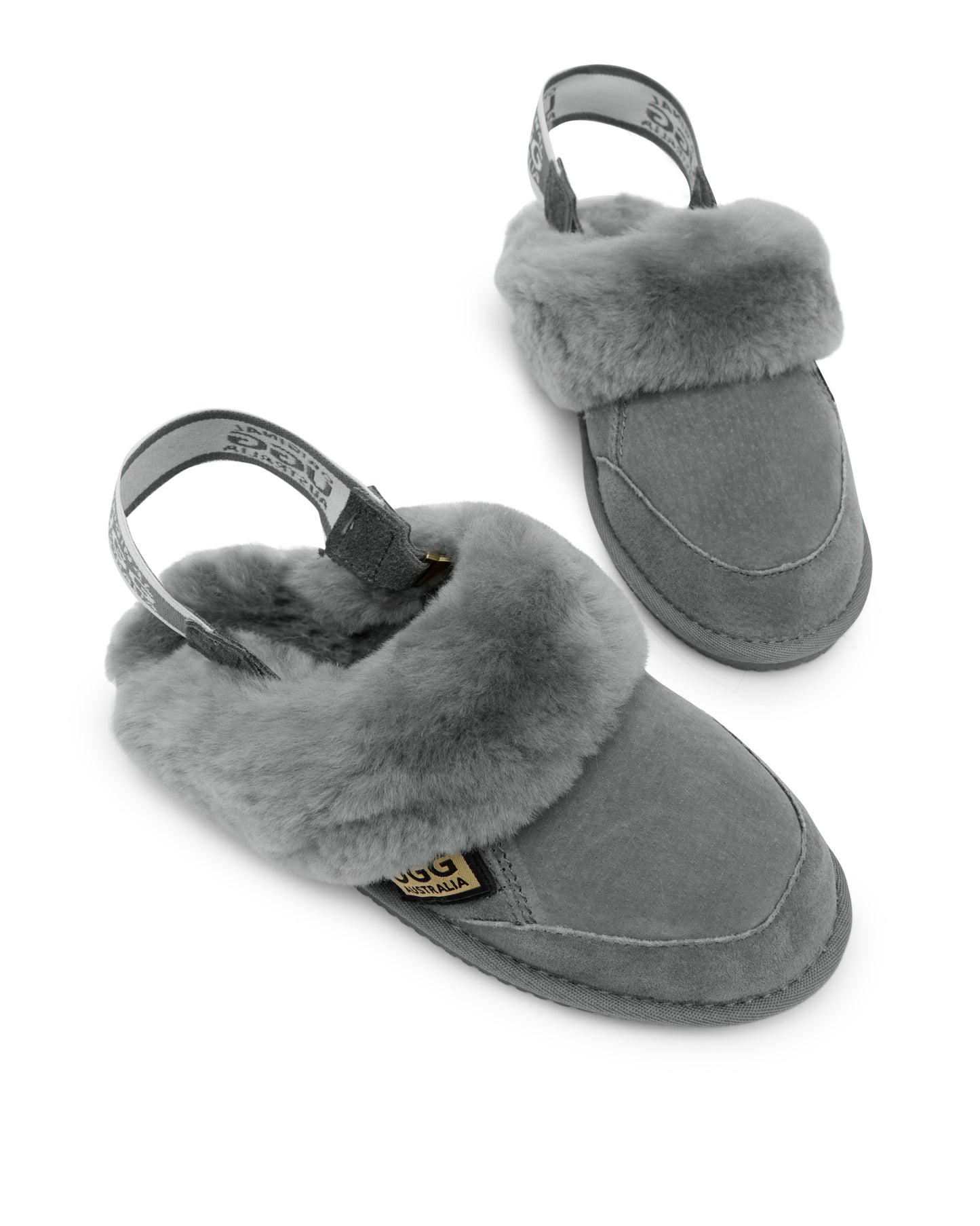 Original UGG Australia Chestnut Scuffs & Slippers Grey With Band