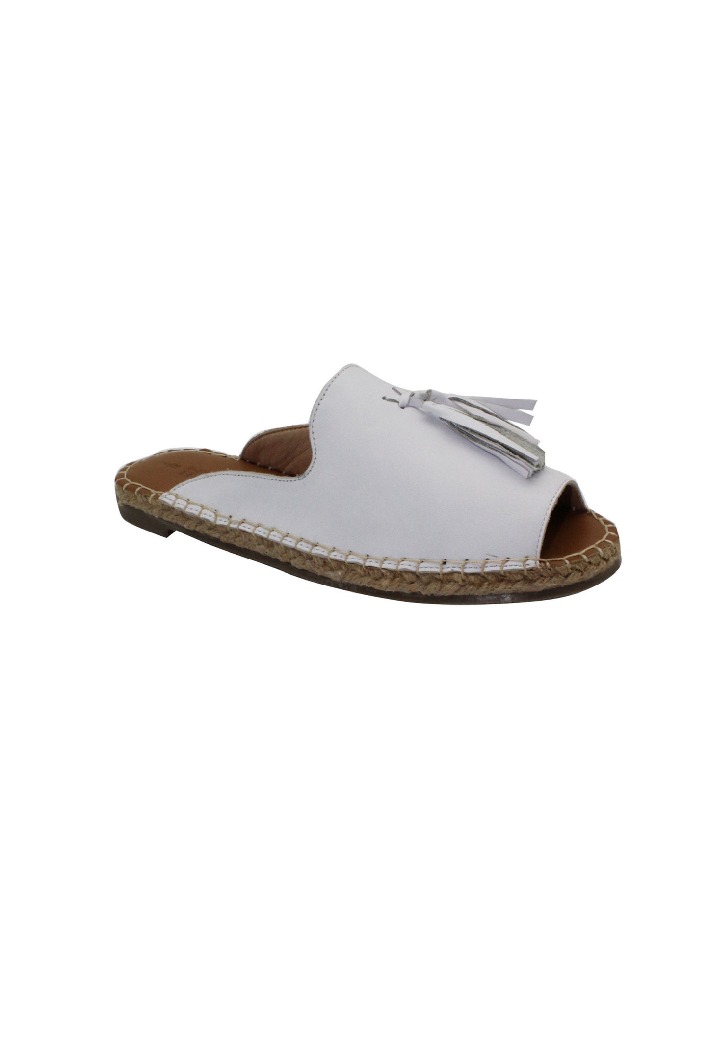 Via Leather Espadrille White