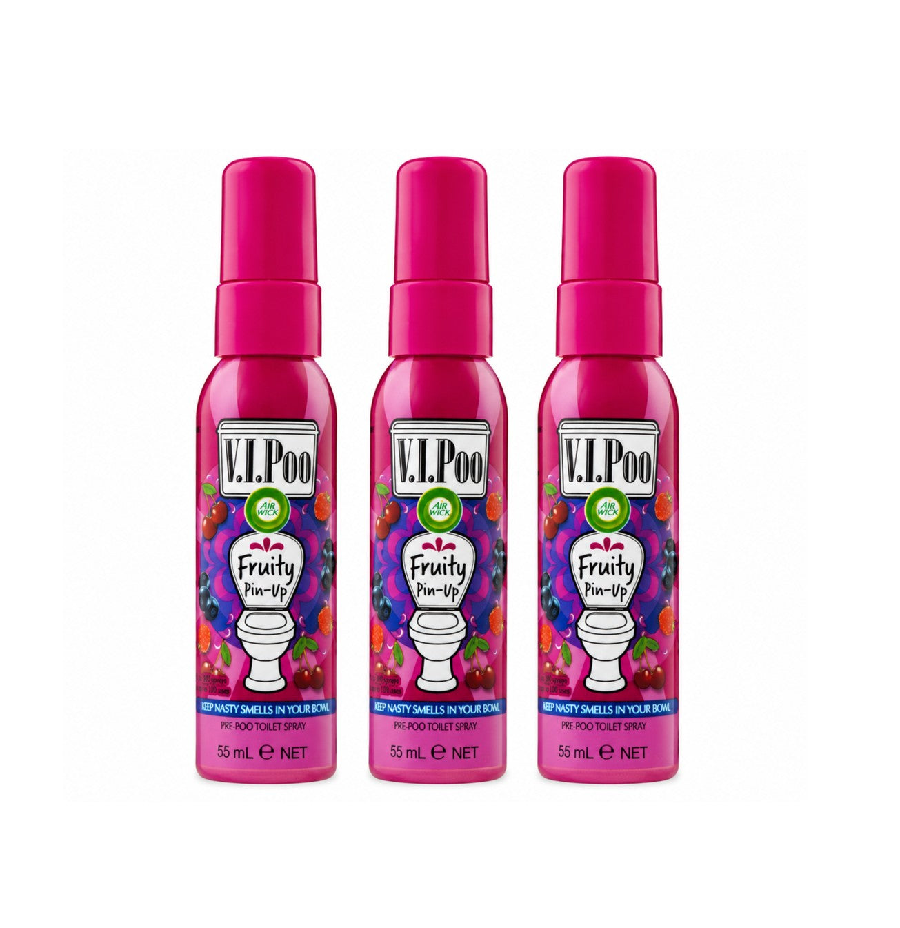 3 Pack VIPoo Toilet Spray