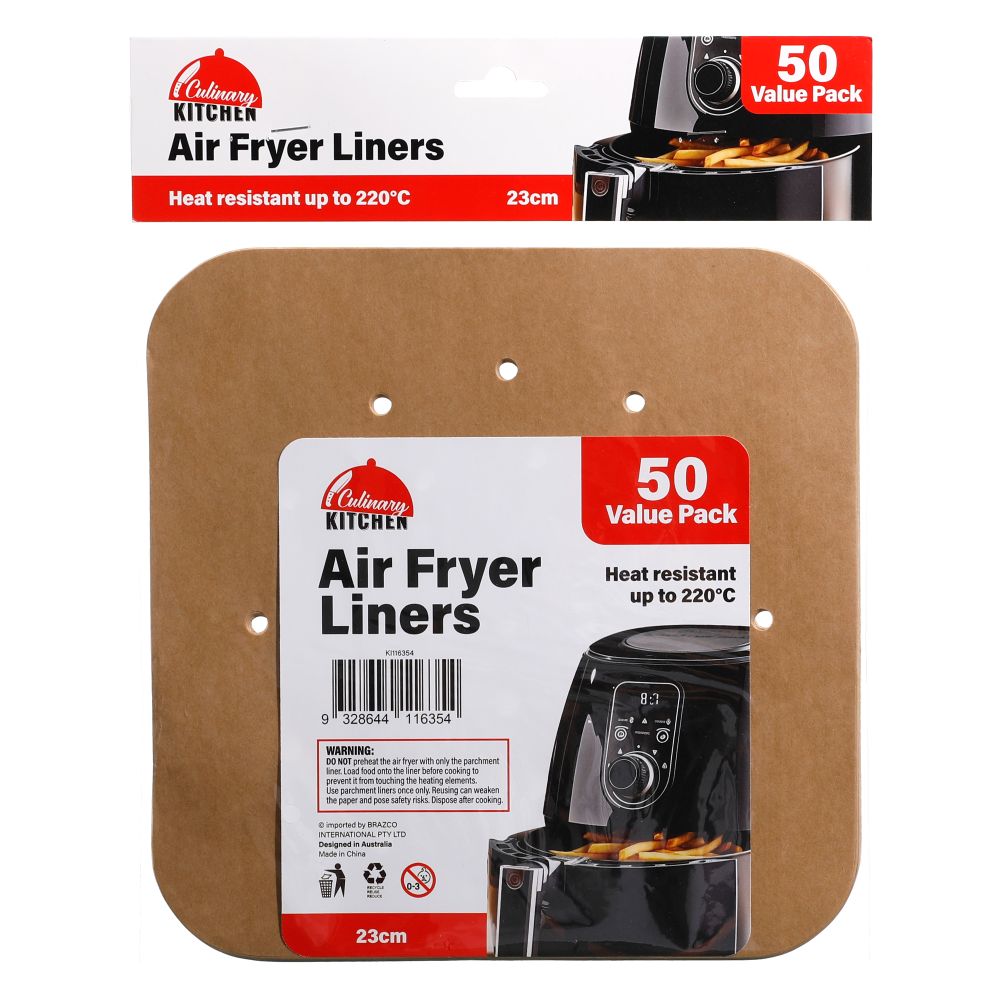 Air Fryer Liners Sheet 23cm - 50 Pack sqaure