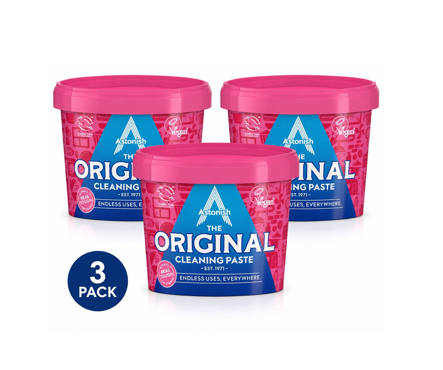 Astonish The Original Cleaning Paste 500g 3 Pack Multi-Purpose Cleaner