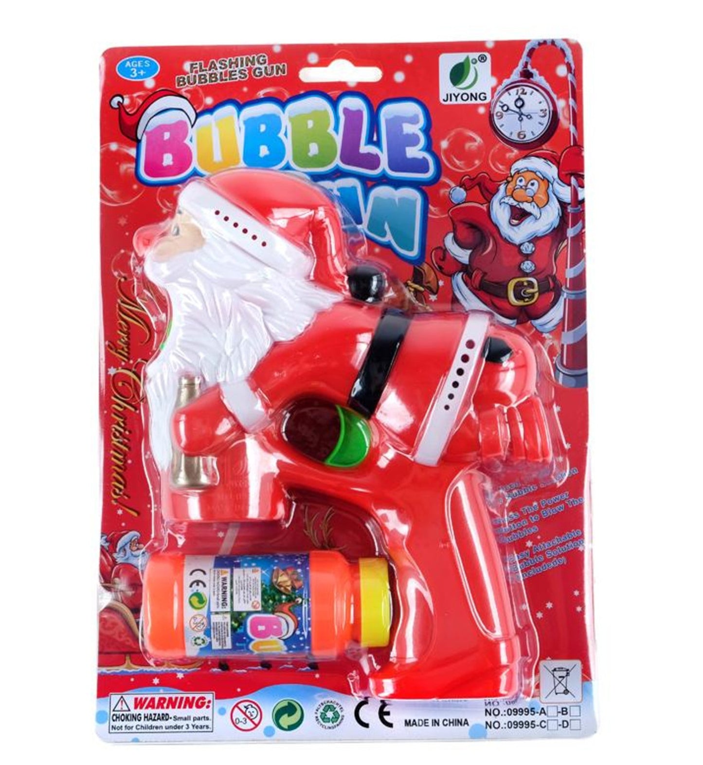 Toy Bubble Gun Christmas Santa/Red
