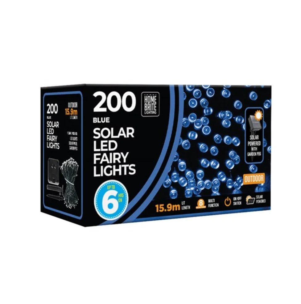 200 Piece Blue Outdoor Solar Lights