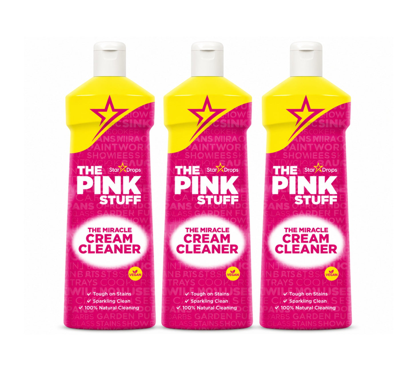 3x The Pink Stuff Miracle Cream Cleaner 500ml