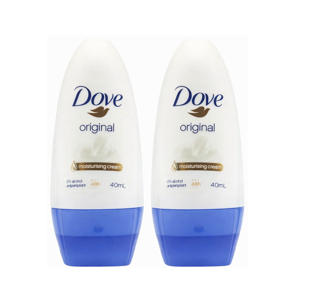 2 x Dove Original Roll-On Deodorant 40ml