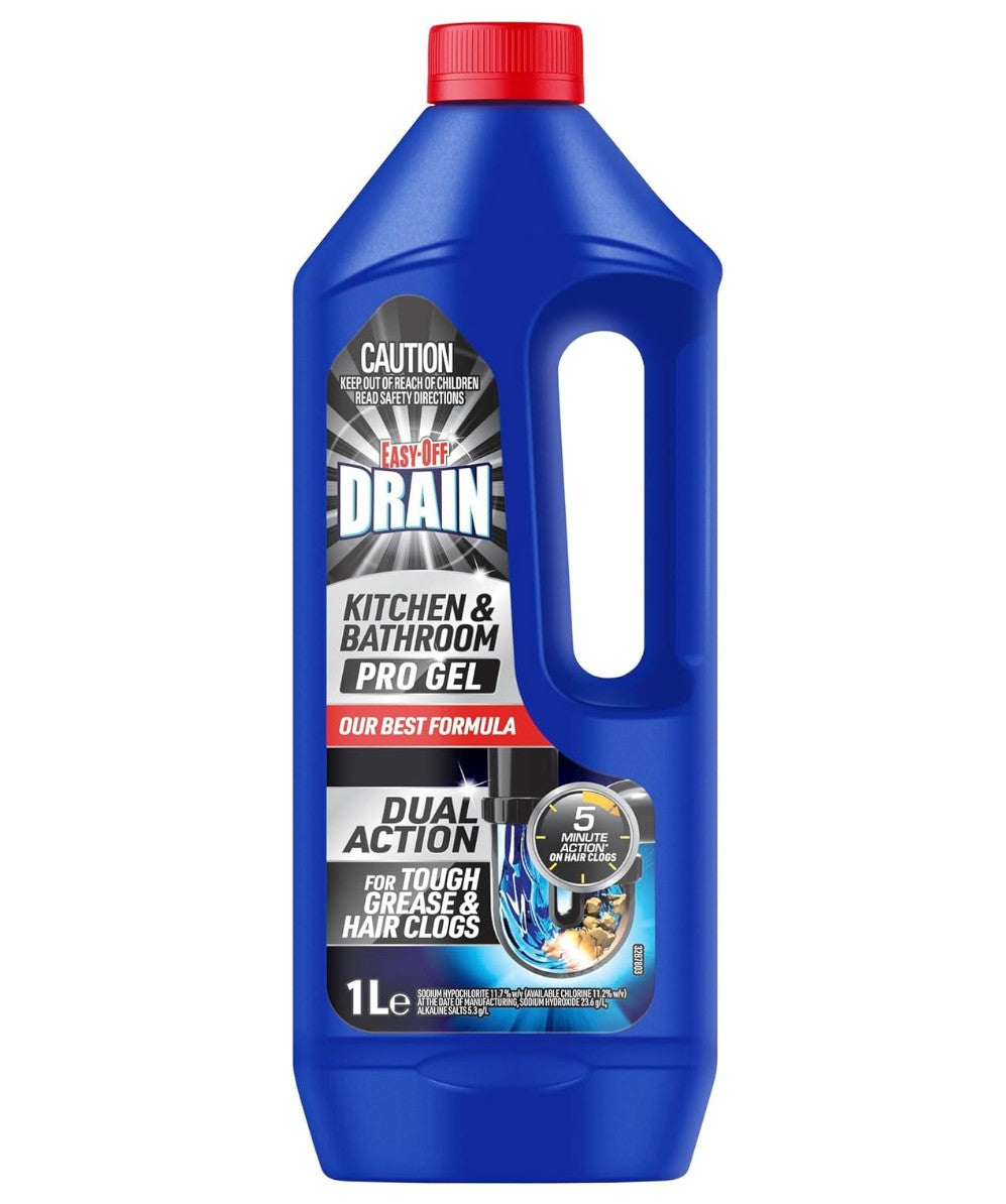 Easy Off Drain Kitchen & Bathroom Pro Gel 1l