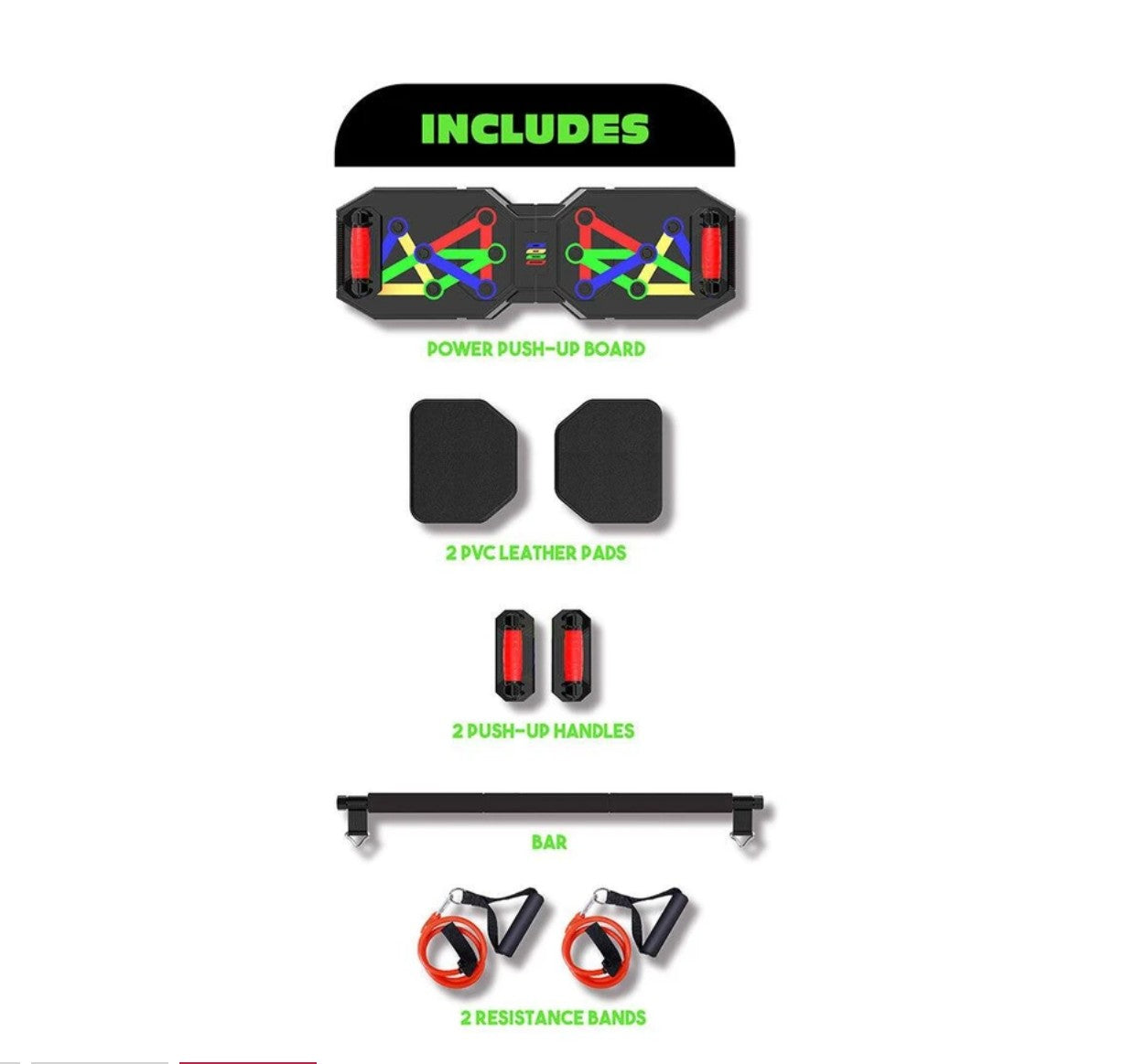 Ativo Portable Multi-Function 39cm Gym Exercise Board Push Up Workout Training