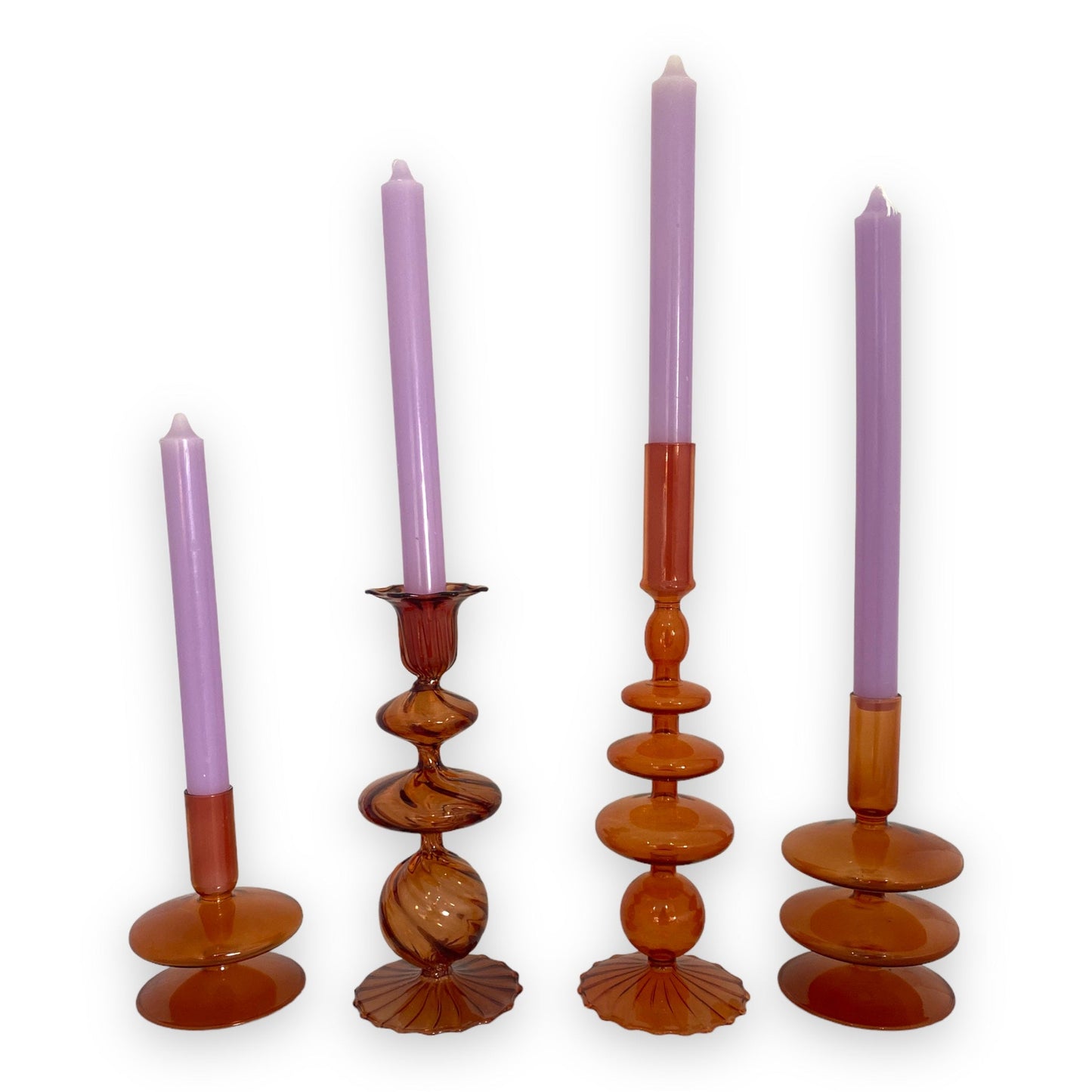 Brown Glass Candle Holder