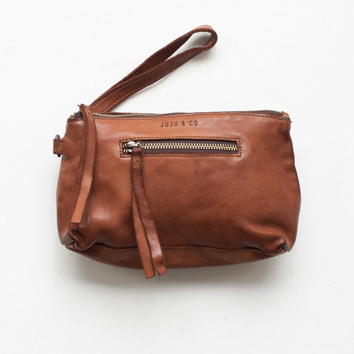 JUJU & CO Small Essential Pouch Cognac