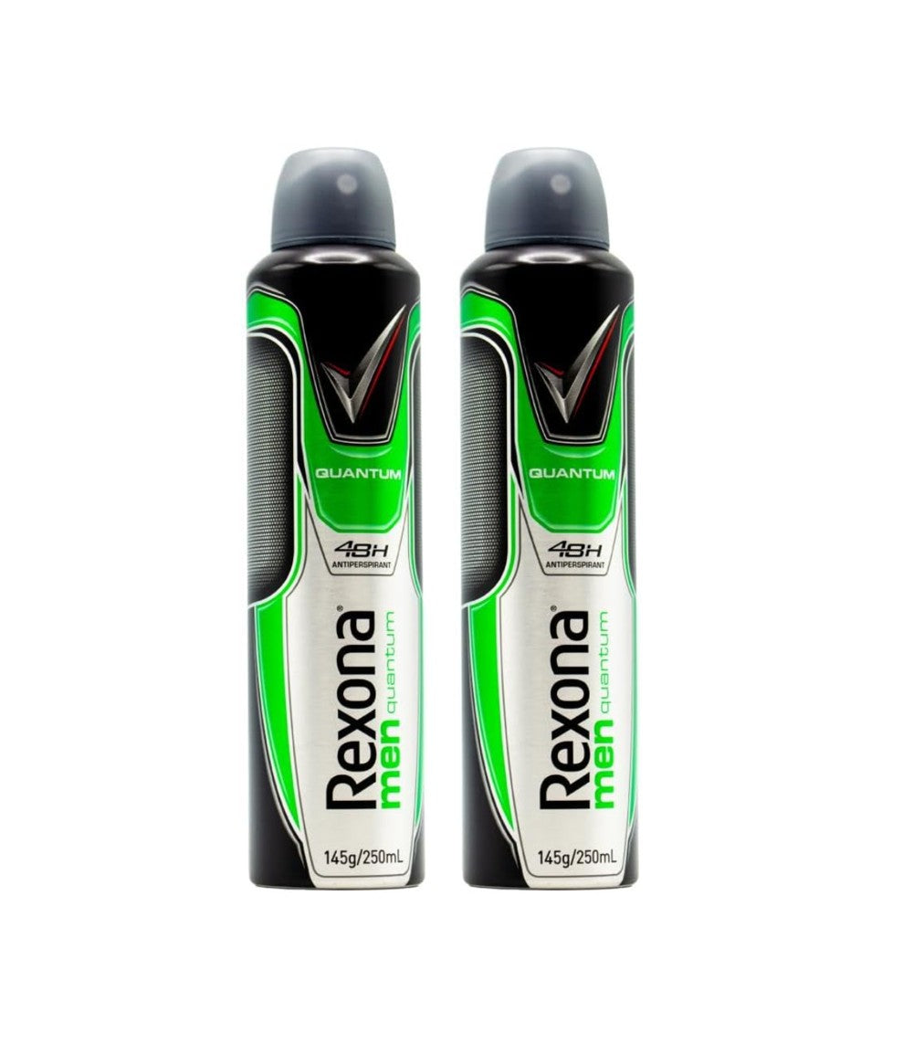 2 x Rexona Men Quantum Antiperspirant Deodorant 250 mL