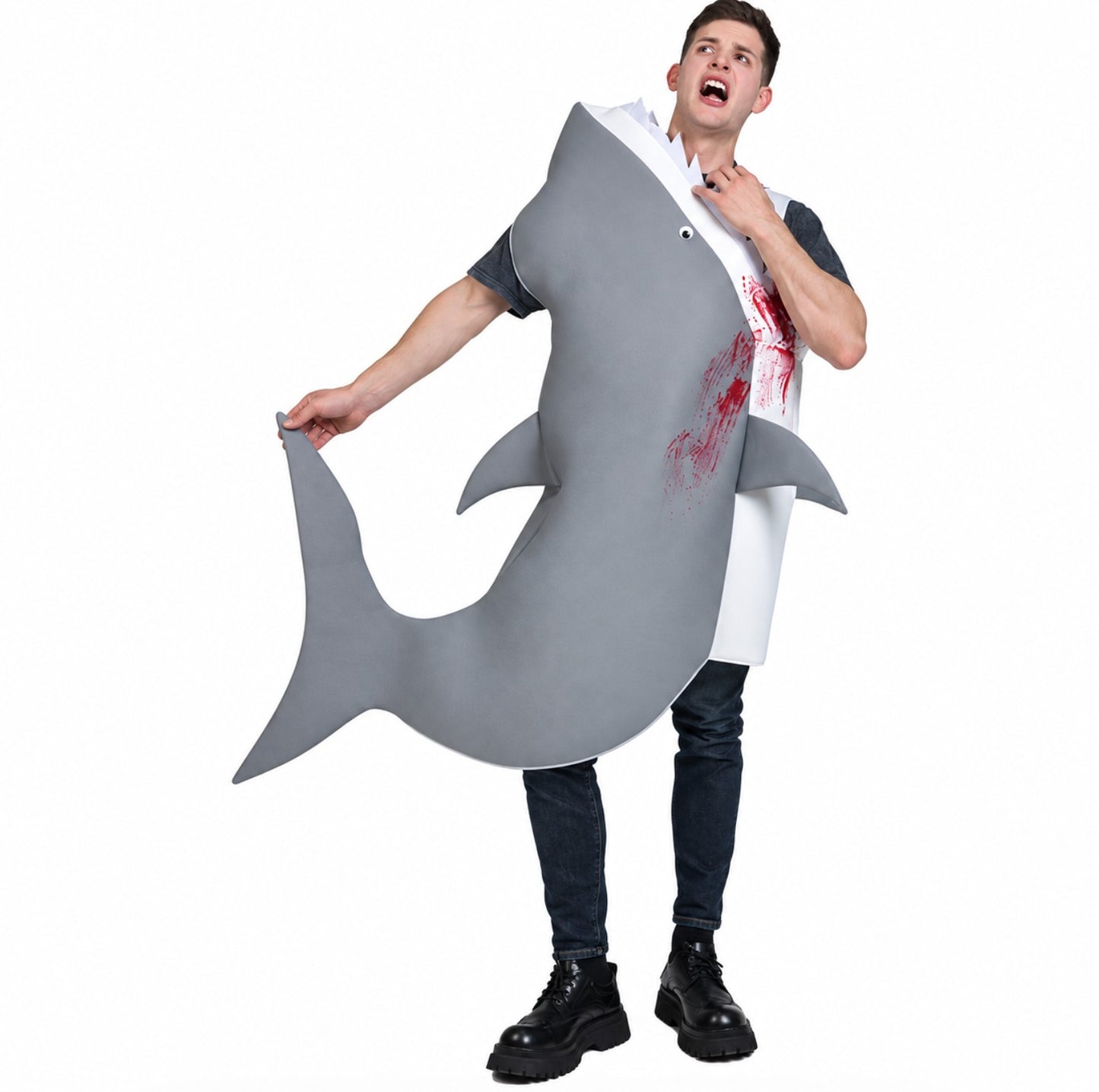 Adult Shark Attack Costume – Halloween Fancy Dress