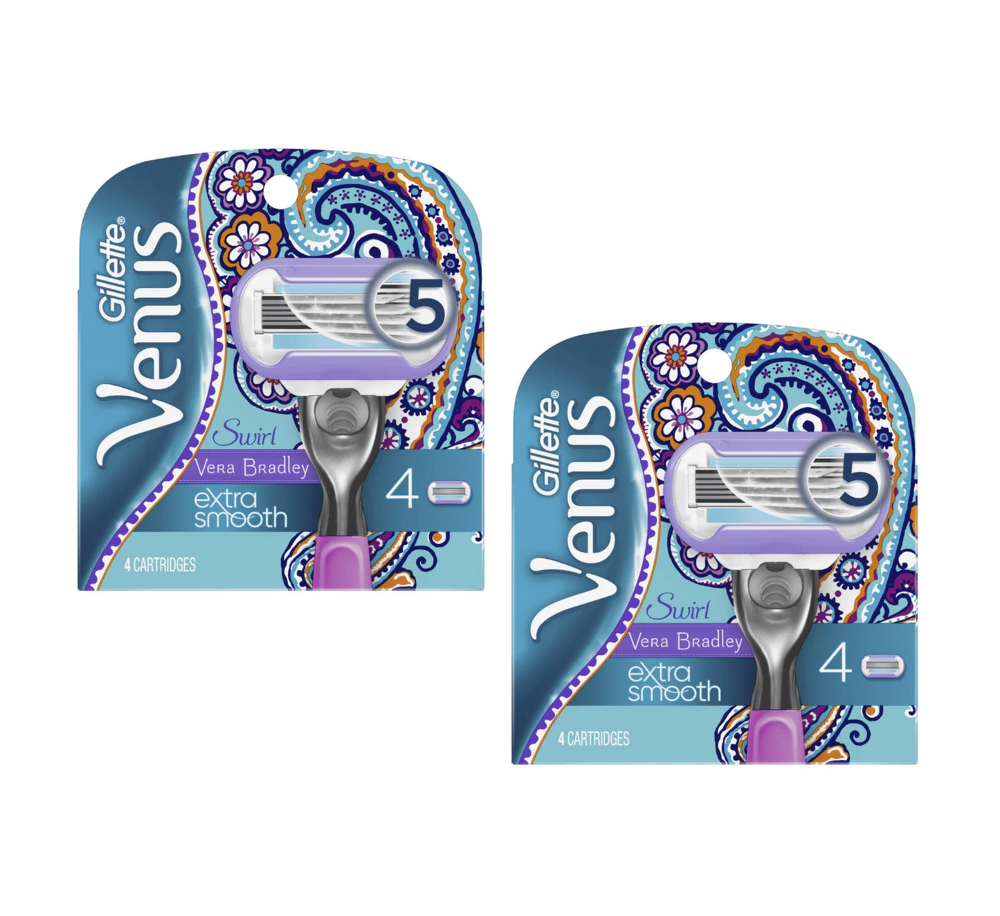 2x Gillette Venus Extra Smooth Blade Refills 4 Pack