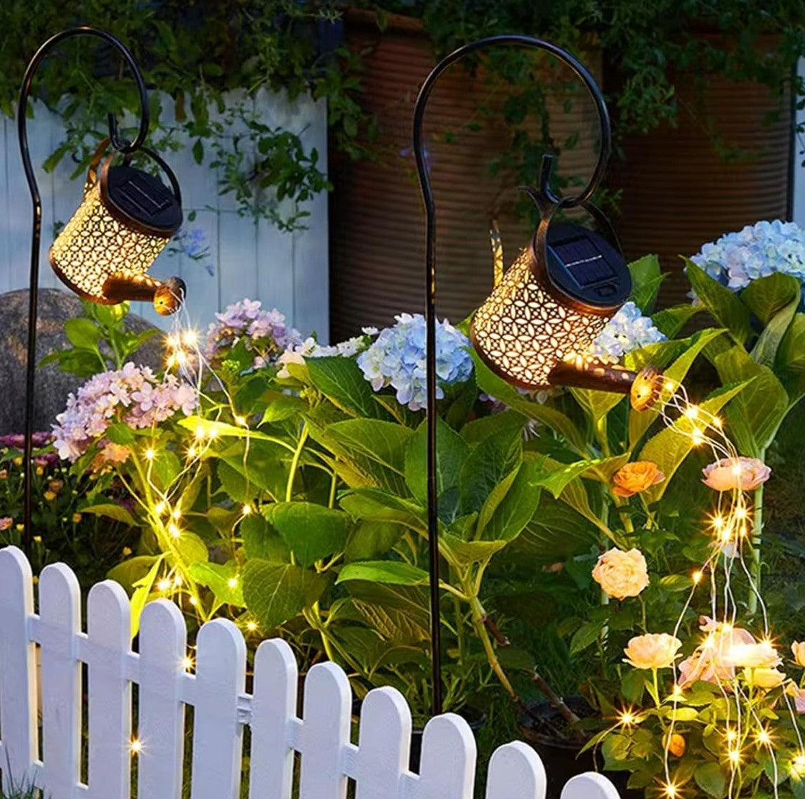 Solar Watering Can LED Garden Light