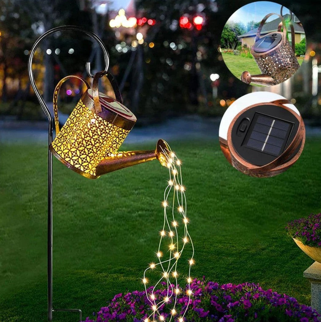Solar Watering Can LED Garden Light