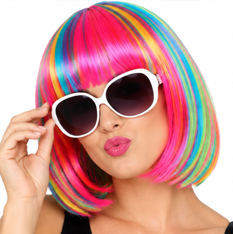 Halloween Short Hair Costume Wigs – 4 Assorted Styles