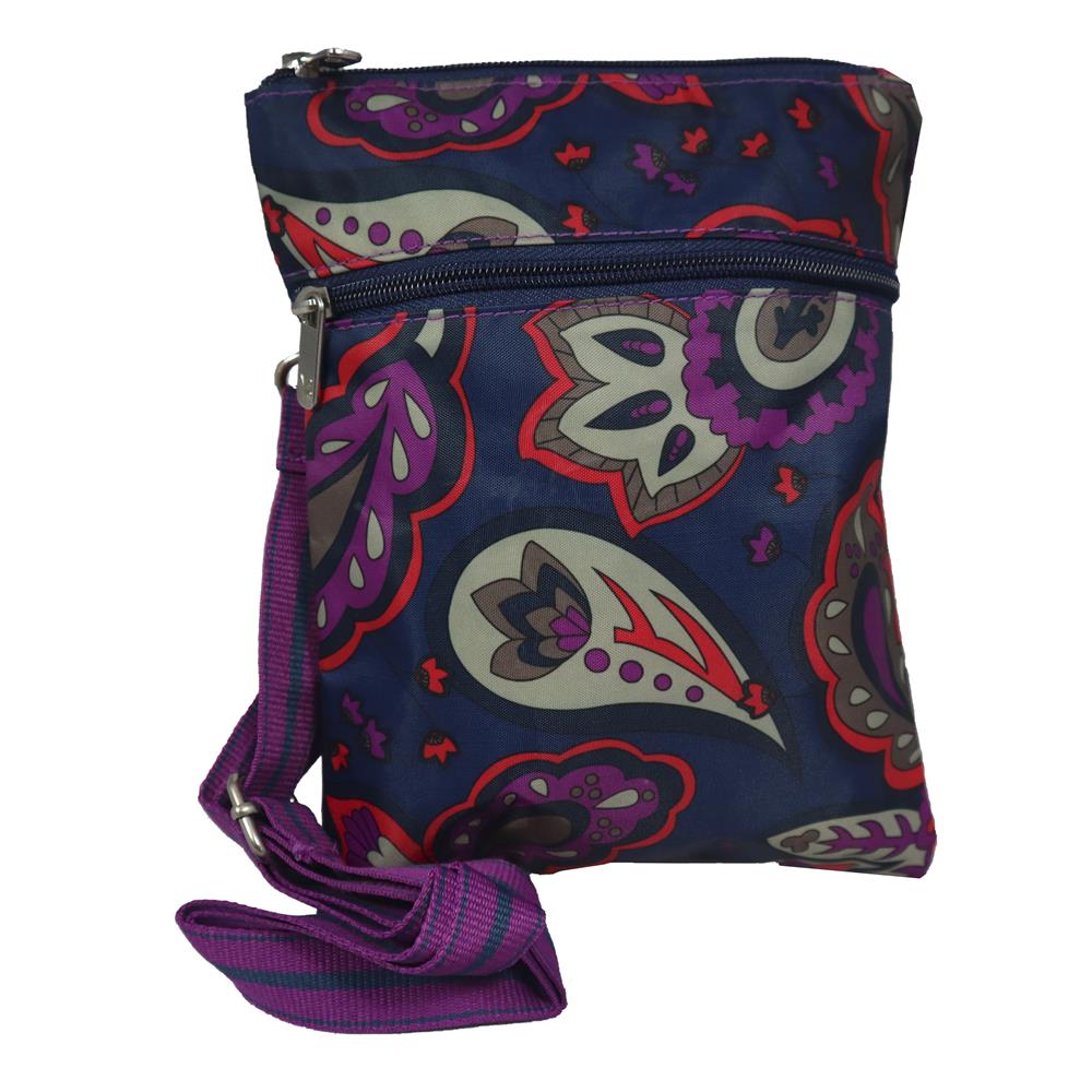 Vivid Paisley Crossbody Bag