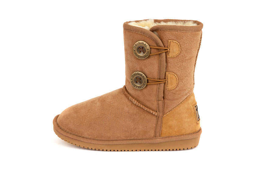 Original UGG Australia Two Button Short Chestnut Boots