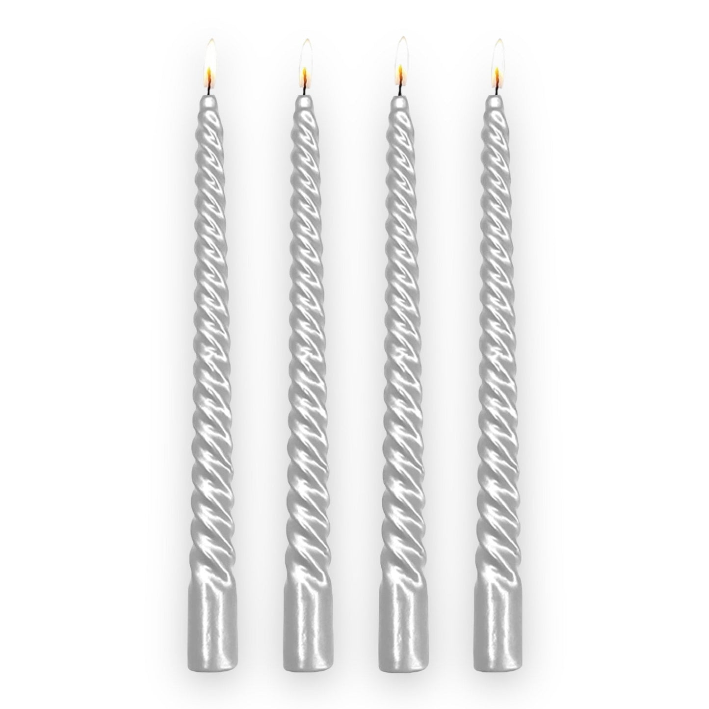 Silver Twisted Candle